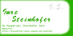 imre steinhofer business card
